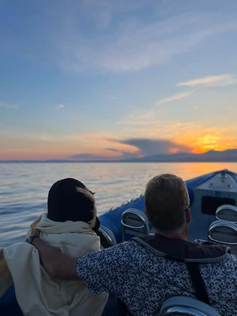 Nice: Sunset Boat Tour with Wine and Local Snacks - The ride back and sunset near Cap de Nice