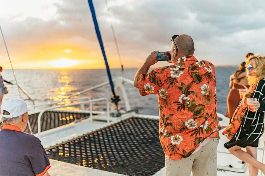 Oahu: Waikiki Sunset Catamaran Cocktail Cruise - Leaving Kewalo Basin for the Waikiki coast