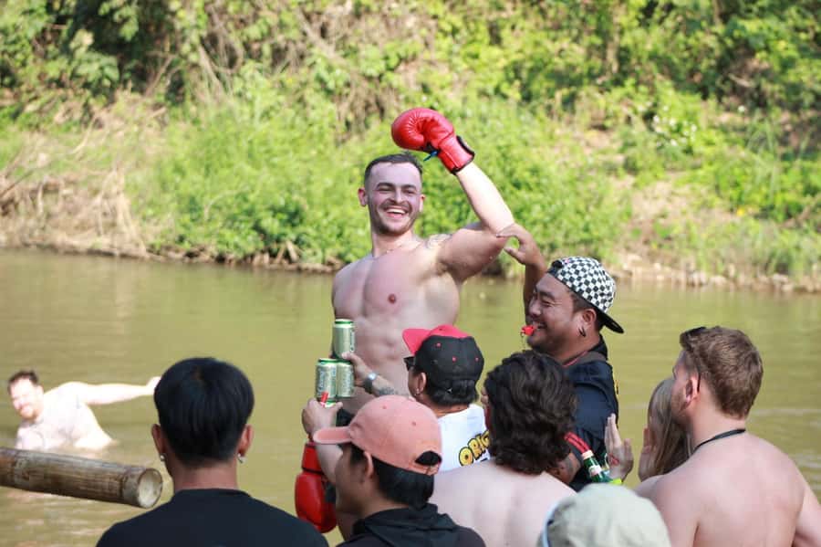 Pai: Tipsy Tubing River Excursion with DJs & Games - DJ Jordin starts the afternoon at the first bar