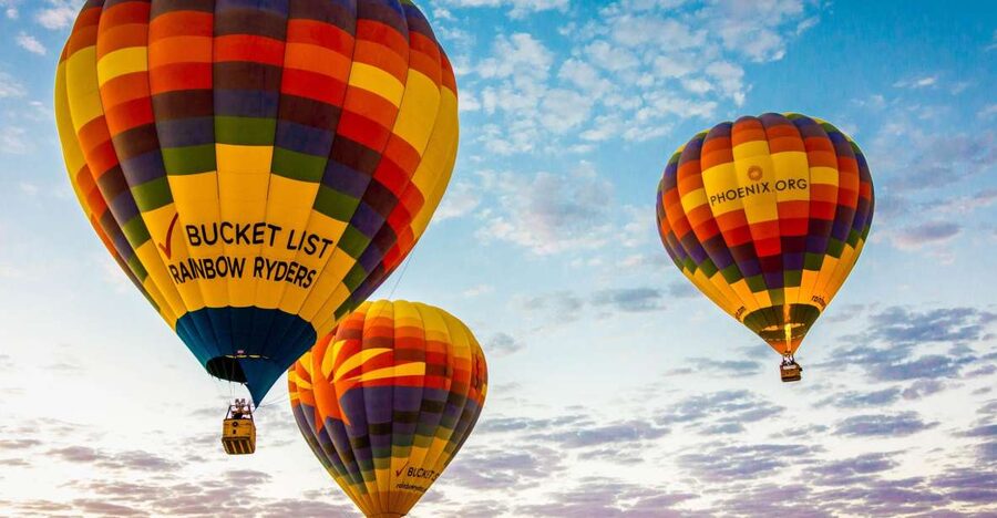 Phoenix: Hot Air Balloon Flight with Champagne - The chase crew and the ride back