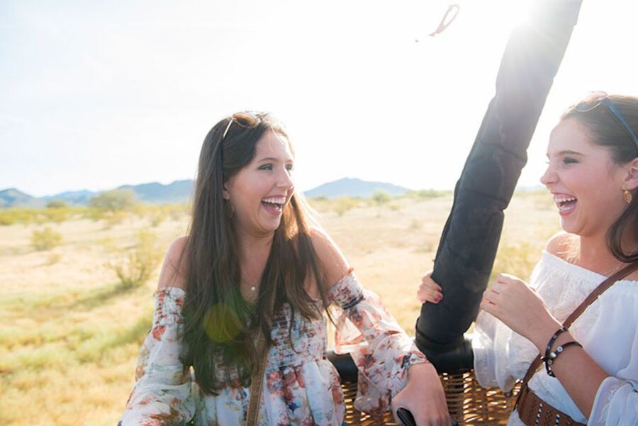 Phoenix: Hot Air Balloon Ride with Champagne and Catering - Watching the balloon come alive