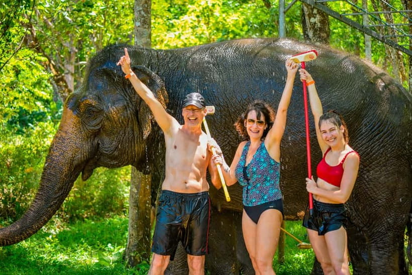 Phuket: Happy Hour Feed and Rain Shower with Elephant - Arriving at 2:30 pm without hotel transport