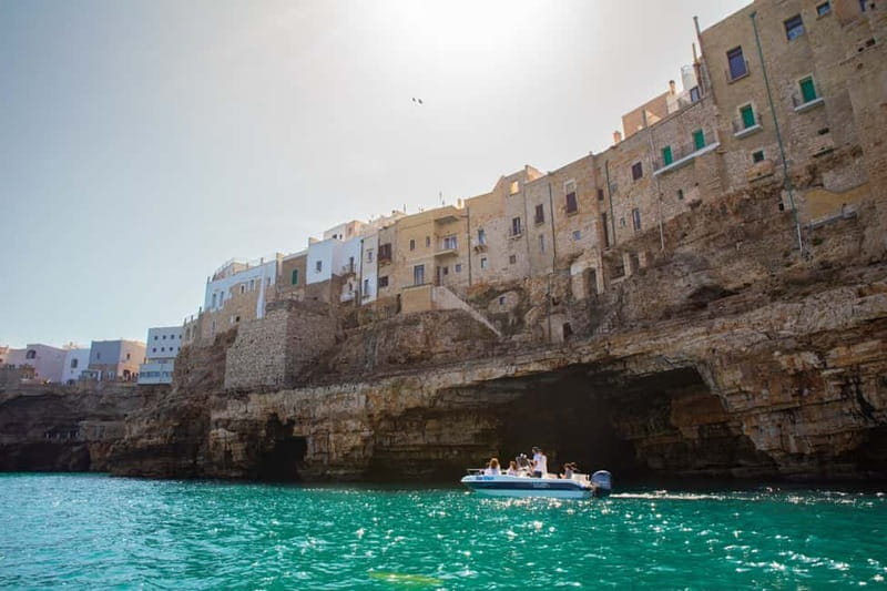 Polignano a Mare: Boat Tour with Prosecco and Snacks - Grotta Palazzese is the photo stop