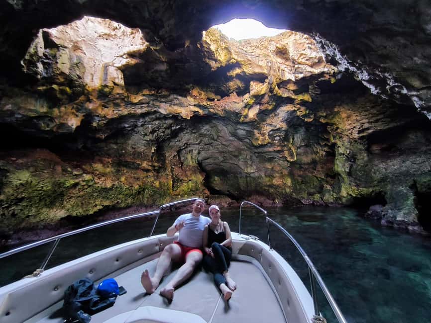 Polignano a Mare Boat Tour with Prosecco and Taralli - The swimming stop and snorkeling masks