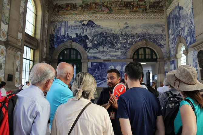 Porto Full Day City Tour Wine Tasting and Six Bridges Cruise - São Bento Station and its famous tile hall