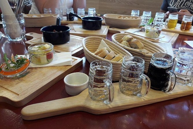 Prague Mini-Breweries Beer Tour with Czech Appetizers - The final stop near Dvořákovo nábřeží