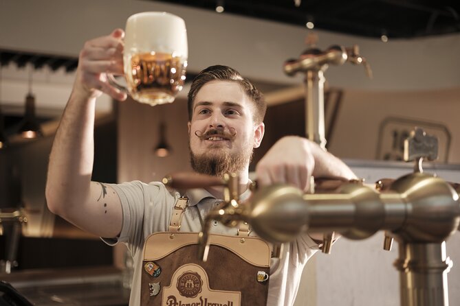Prague Pilsner Urquell Experience with 3 Free Beer Tastings - Shop for a personalized beer souvenir