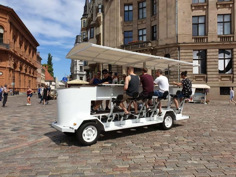 Riga: Beer or Cider Bike Tour - Drinks, music, and the party-on-wheels mood