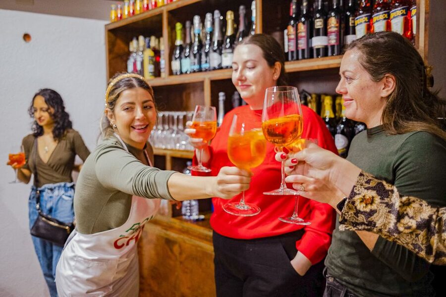 Rome Cooking Class: Make Pasta and 3 Spritz Cocktails - Sitting Down to Eat What You Made