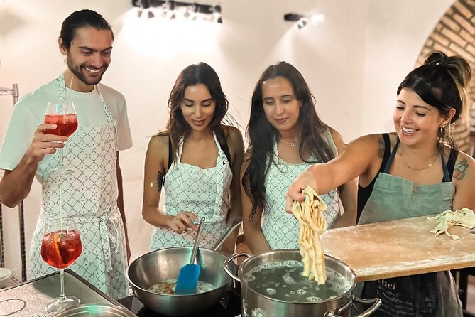 Rome Tipsy Cooking Class: Make Pasta and Mix 3 Spritz Cocktails - Carbonara or cacio e pepe on your plate