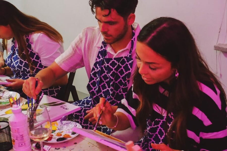 Rome: Tipsy Painting Class with Fine Wine and Arts - Inside the 17th-century palazzo studio