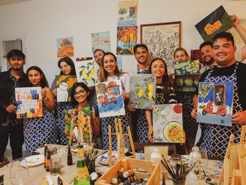 Rome: Tipsy Painting Class with Fine Wine and Arts - The instructors make or break the evening