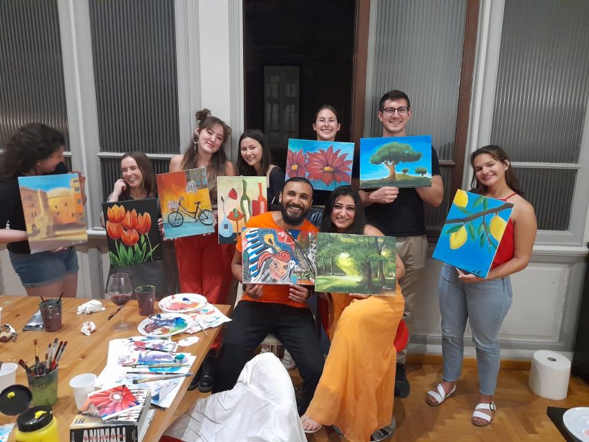 Rome: Wine and Paint Experience in Piazza Navona - What happens during the two-hour class