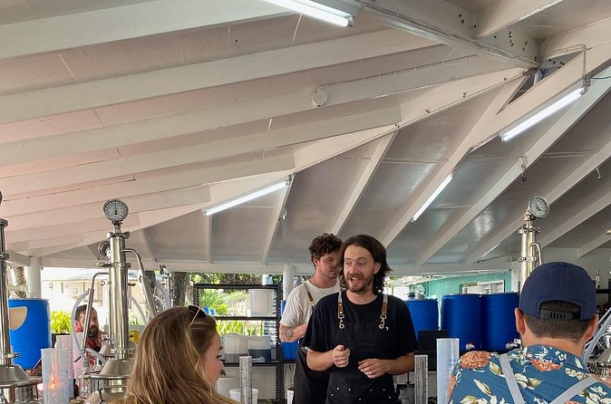 Rum Making Masterclass Galleon Beach Antigua 2 People per Station - Creating your own blend at the shared station