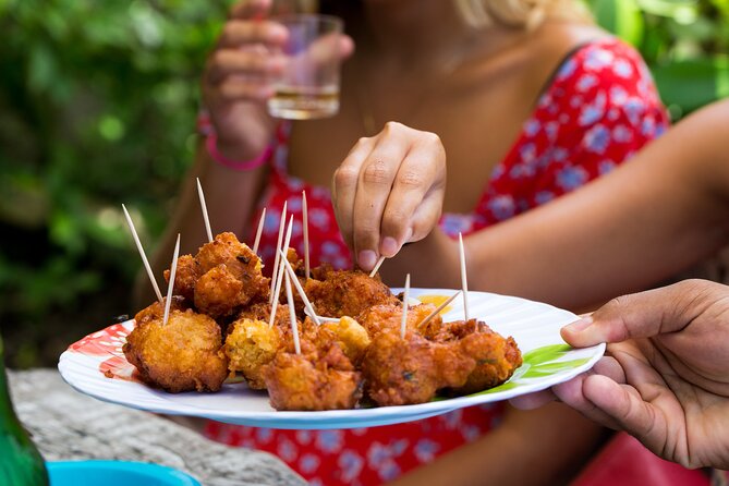Rum Tasting and Food Walking Tour in Nassau Bahamas - Bahamian food between the pours