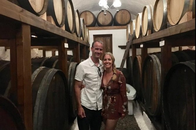 Santorini Wine Adventure with 12 Wine Tastings, Tapas and Sunset - Santo Wines and the sunset finish