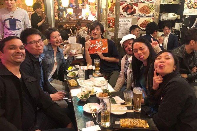Shibuya Meltdown Nightlife Tour: All-You-Can-Drink Bar Hopping - The wagyu yokocho: a full meal with Japanese drinks