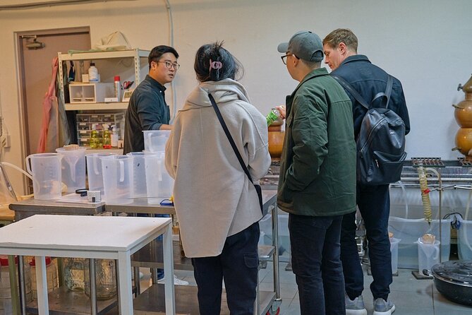 Soju Tasting at Distillery - story of 3 pigs - Expect bold alcohol, not a gentle sampling