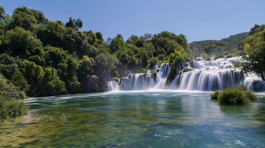 Split: Krka Waterfalls With Boat Cruise, Wine and Olive Oil - Free time in Skradin