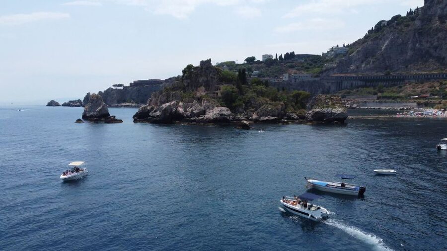 Taormina: Coastal Highlights Cruise with Wine & Food Tasting - Taormina’s coast from the water