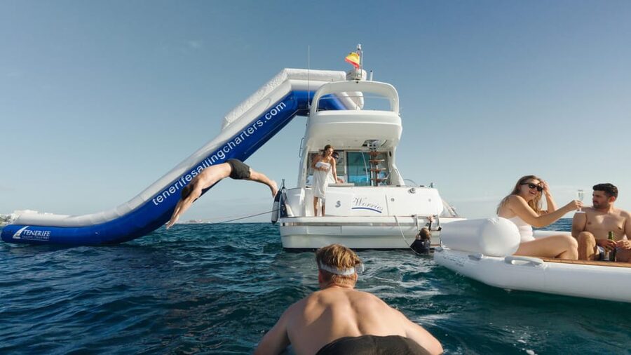Tenerife: Shared Yacht Cruise with Champagne and Tapas - Along Tenerife’s coast and out toward marine life