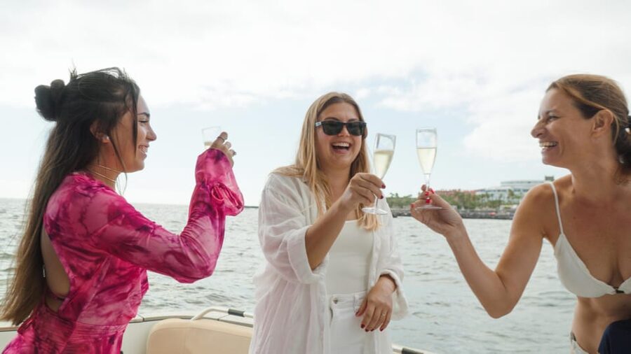 Tenerife: Shared Yacht Cruise with Champagne and Tapas - La Caleta brings the swimming and water time