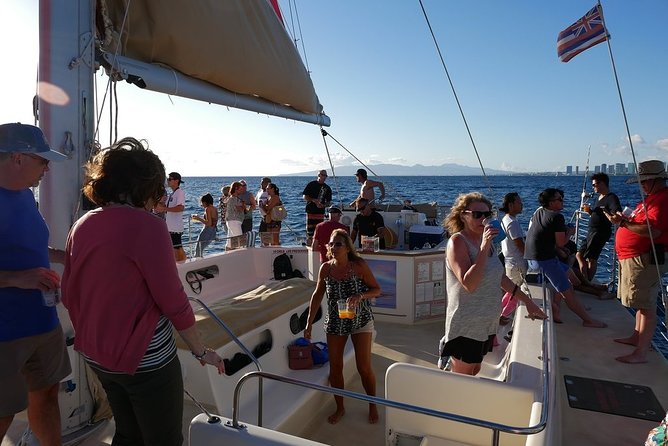 Waikiki Sunset Cocktail Sail with Open Bar - A social sail, not a quiet sightseeing boat